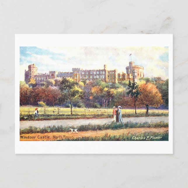 Vintage Windsor slott Vykort (Framsida)