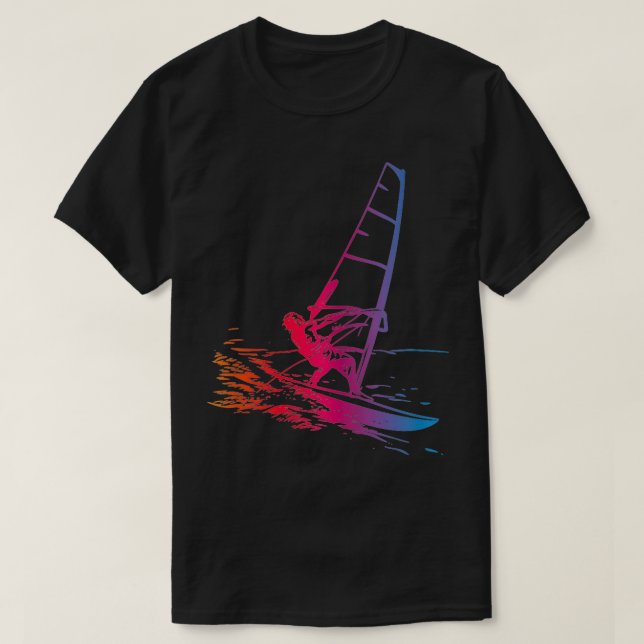 Vintage Windsurfing Windsurfer Sailboard T Shirt (Design framsida)