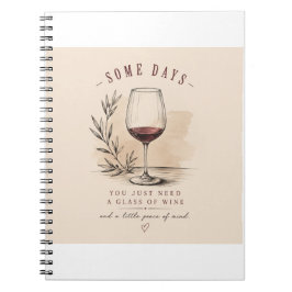 Vintage Wine Lover Notelock | Red Wine Design Anteckningsbok