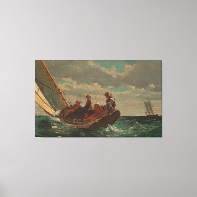 Vintage Winslow Homer A Fair Vind Canvastryck (Framsida)