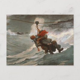 Vintage Winslow Homer Life Line Vykort