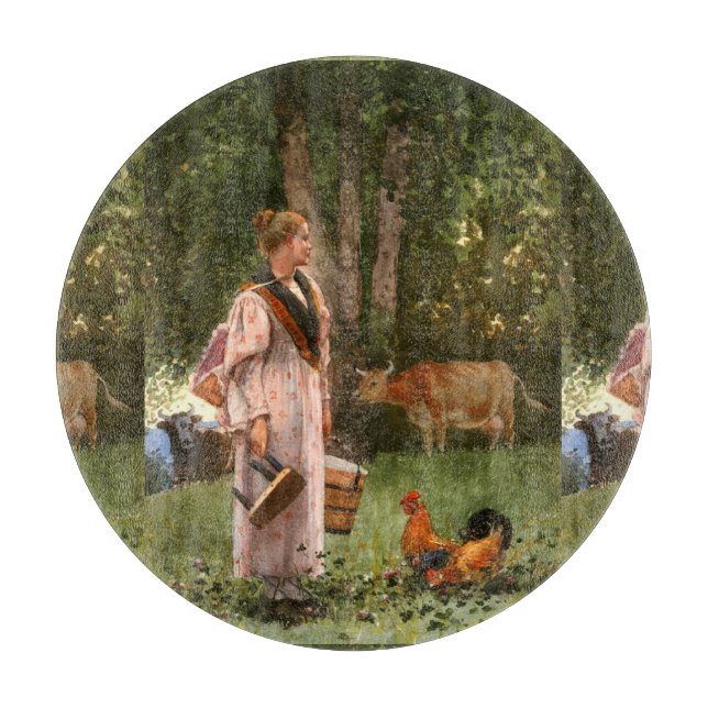 Vintage Winslow homer Mjölk Maid (Framsidan)