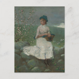 Vintage Winslow Homer Peach-Blommar Vykort