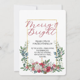 Vintage Winter Botanical Christmas Elegance Inbjudningar