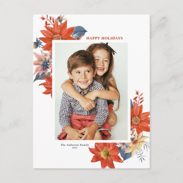 Vintage Winter Botanicals Glad helg Photo (Framsida)