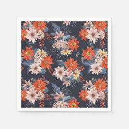 Vintage Winter Botanicals Mönster jul Pappersservett