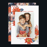 Vintage Winter Botanicals Photo God jul Julkort<br><div class="desc">God Jul! Skicka dina julhälsningar till familj och vänner med anpassadets botaniska julkort. Den har vattenfärgsbukett med orange,  gult och rosa vinterblommor med motsvarande blommönster. Anpassa genom att lägga till foto,  namn,  år och andra detaljer. Vinterdagen kan du få fotoporten Julkort som finns i andra kartonger under blommigten.</div>