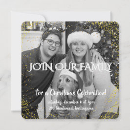 Vintage Winter Christmas Elegance Personalized  Inbjudningar