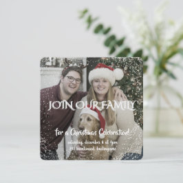 Vintage Winter Christmas Elegance Personalized  Inbjudningar