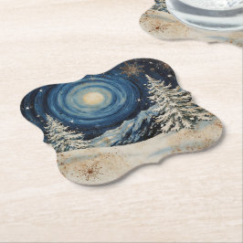 Vintage Winter Christmas Escape Underlägg Papper