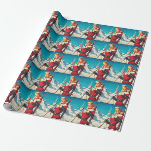 Vintage Winter Girl Presentpapper