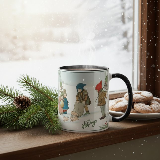 Vintage Winter Holiday Mugg (Skapare uppladdad)