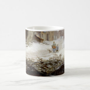 Vintage Winter Kvarn snowi liggande Kaffemugg