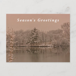 Vintage Winter Photography Season's Greetings Helg Vykort