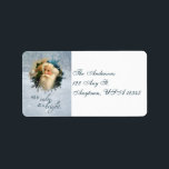 Vintage Winter Santa Adressetiketters Adressetikett<br><div class="desc">Den nostalgiska Victorianska bilden av tomten i kombination med den magiska vinterscenen gör en vacker och unik kombination och en minnesvärd julkeepé. Inuti texten finns anpassade.</div>