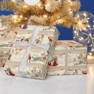 Vintage Winter Scenes med Glatta underordnade Presentpapper