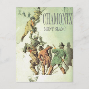 Vintage Winter Sports, Chamonix, Mt Blanc Vykort