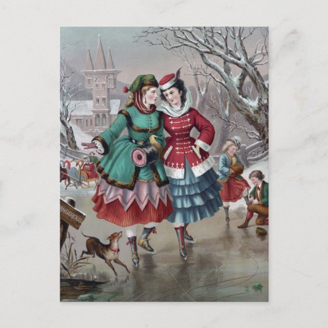 Vintage Winter Vykort (Framsida)