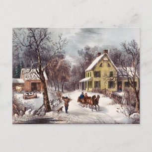 Vintage Winter Vykort