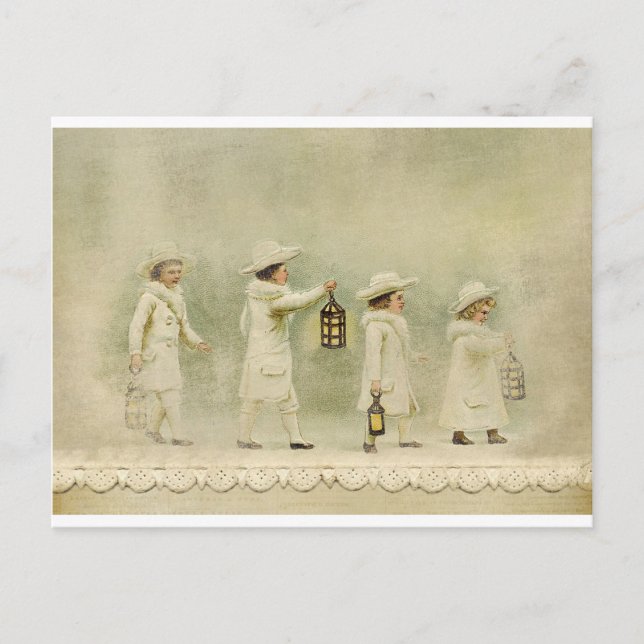 Vintage Winter Vykort (Framsida)