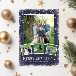 Vintage Winter Wonderland jul Photo Collage Julkort