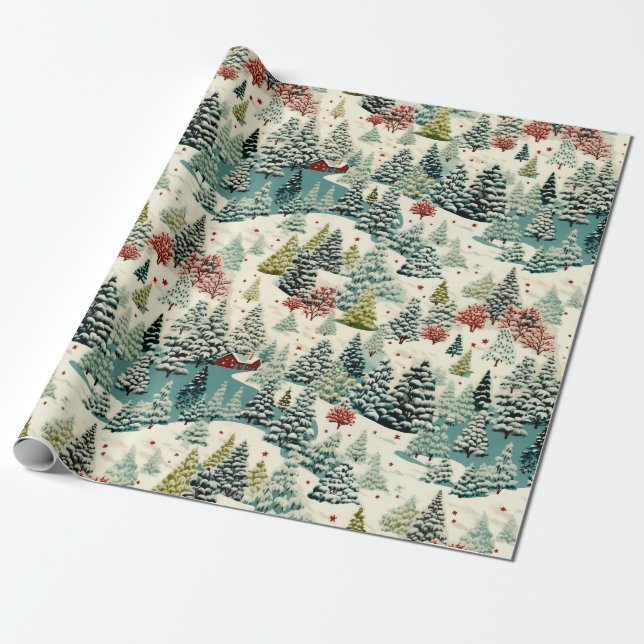 Vintage Winter's Haven Snowy Ligcape 2 Presentpapper (Utrullad)