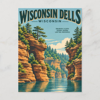 Vintage Wisconsin Dells Vykort