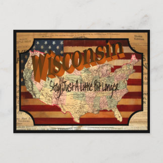 Vintage Wisconsin Gammalt vykort
