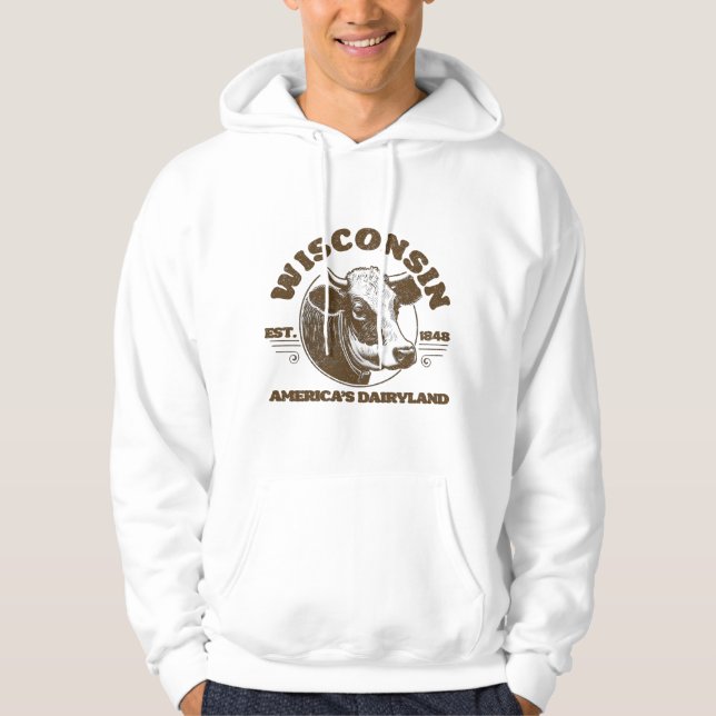 Vintage Wisconsin Hoodie (Framsida)