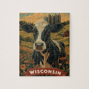 Vintage Wisconsin Patriotic Spirit Pussel