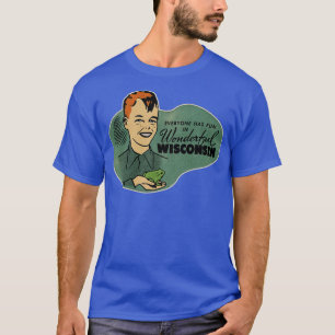 Vintage Wisconsin Tourist Frog Konstig Kid TShirt T Shirt