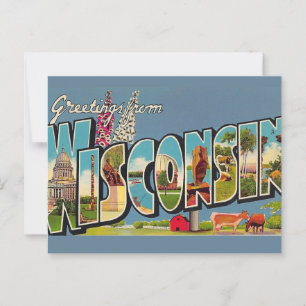 Vintage Wisconsin-vykort Vykort