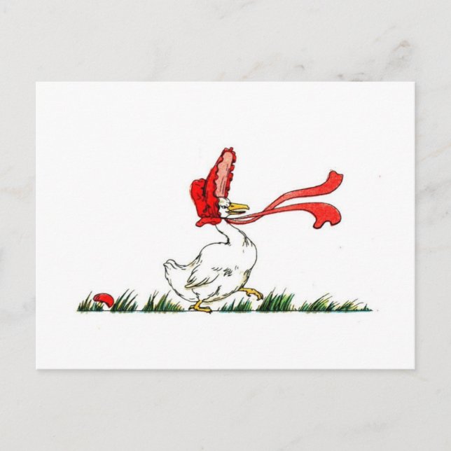 Vintage Wise mamma Goose Vykort (Framsida)