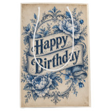 Vintage Wishes Födelsedagspresentpåse