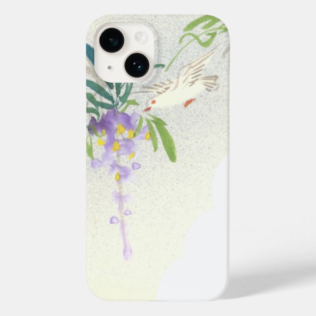 Vintage Wisteria Bird Asian Stil (Baksida)
