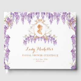 Vintage Wisteria Blommigt Möhippa för akuta ingrip Gästböcker