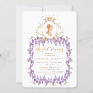 Vintage Wisteria Blommigt Möhippa för akuta ingrip Inbjudningar