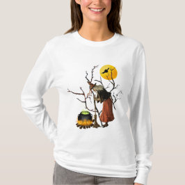 Vintage Witch Halloween Sweatshirt T Shirt