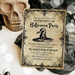 Vintage Witch Spooktacular Vuxen Halloween fest Inbjudningar