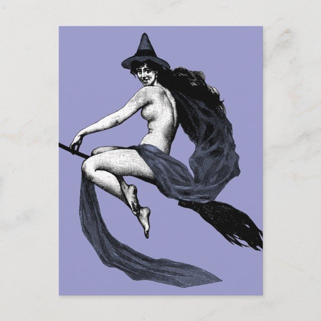 Vintage Witch Vykort (Framsida)