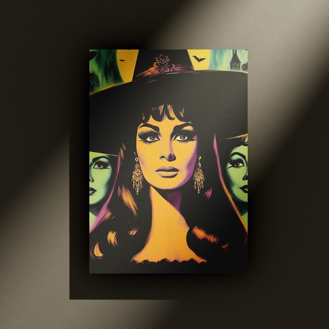 Vintage Witch Vykort (Skapare uppladdad)