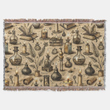Vintage Witchcraft Bokar & Candles Mönster