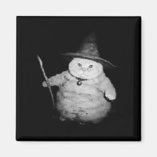 Vintage Wizard Cat Konstig Funny Halloween KettPM Magnet