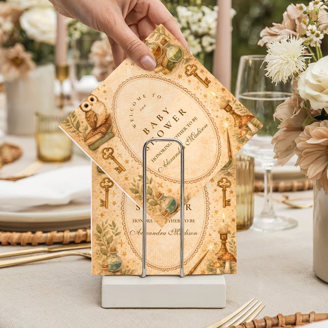 Vintage Wizard Magic Baby Shower Pappersservett (Skapare uppladdad)