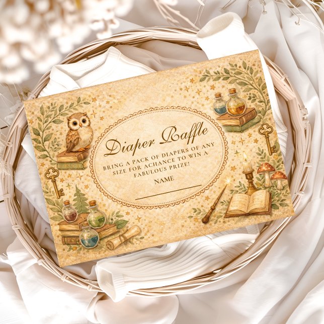 Vintage Wizard MagicDiapper Raffle Tilläggskort (Skapare uppladdad)