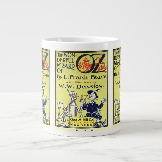 Vintage Wizard of Oz bokomslagskonst, titelsida Jumbo Mugg (Framsidan)