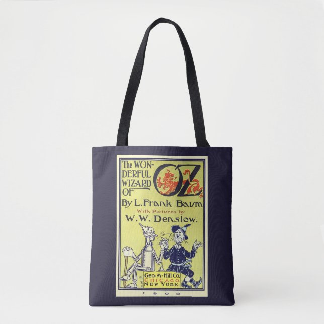 Vintage Wizard of Oz bokomslagskonst, titelsida Tygkasse (Framsida)