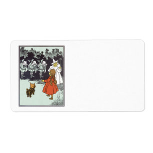Vintage Wizard of Oz Dorothy Toto Glinda Munchkins Fraktsedel