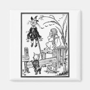 Vintage Wizard of Oz, Dorothy Toto Meet Fågelskräm Magnet