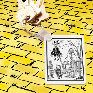 Vintage Wizard of Oz, Dorothy Toto Meet Fågelskräm Nyckelring